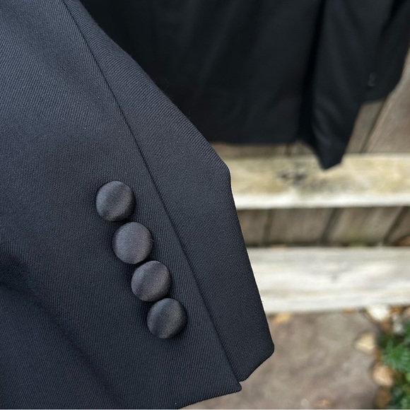 Lauren Ralph Lauren Men's 100% Wool Black Tuxedo Jacket with Satin Lapel 46 L - Picture 6 of 11